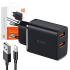 Mcdodo CH-5071 USB-A X 2 Port 12W Fast Wall Charger + USB-A to Lightning Cable - Black